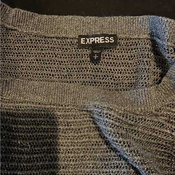 Express silver shimmer sweater top - Picture 3 of 3